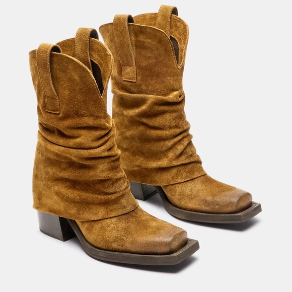Steve Madden Shoes - Suede brown Western Boots Pia Steve Madden 7